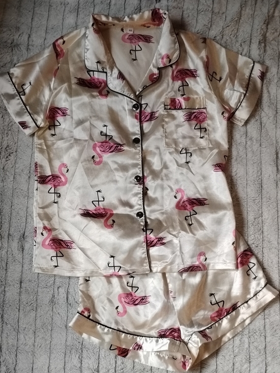 Other - Pink Flamingo Satin Pajama Set